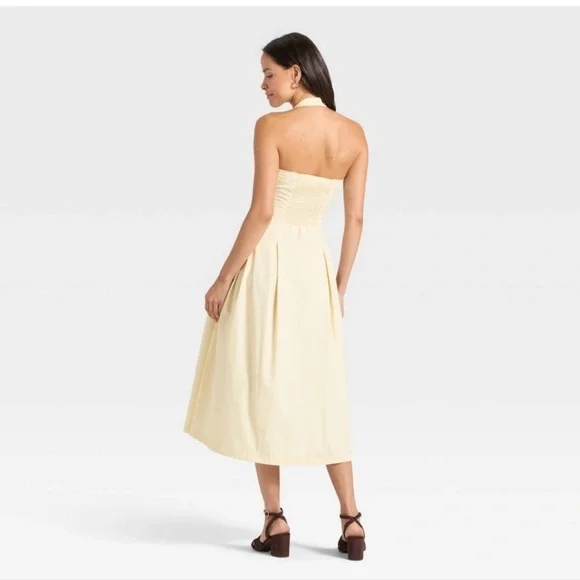 12. A New Day - Women's Midi Halter Dress - A New Day Cream - Picture 3 of 16
